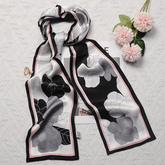 S26087 100% Silk Skinny Scarf