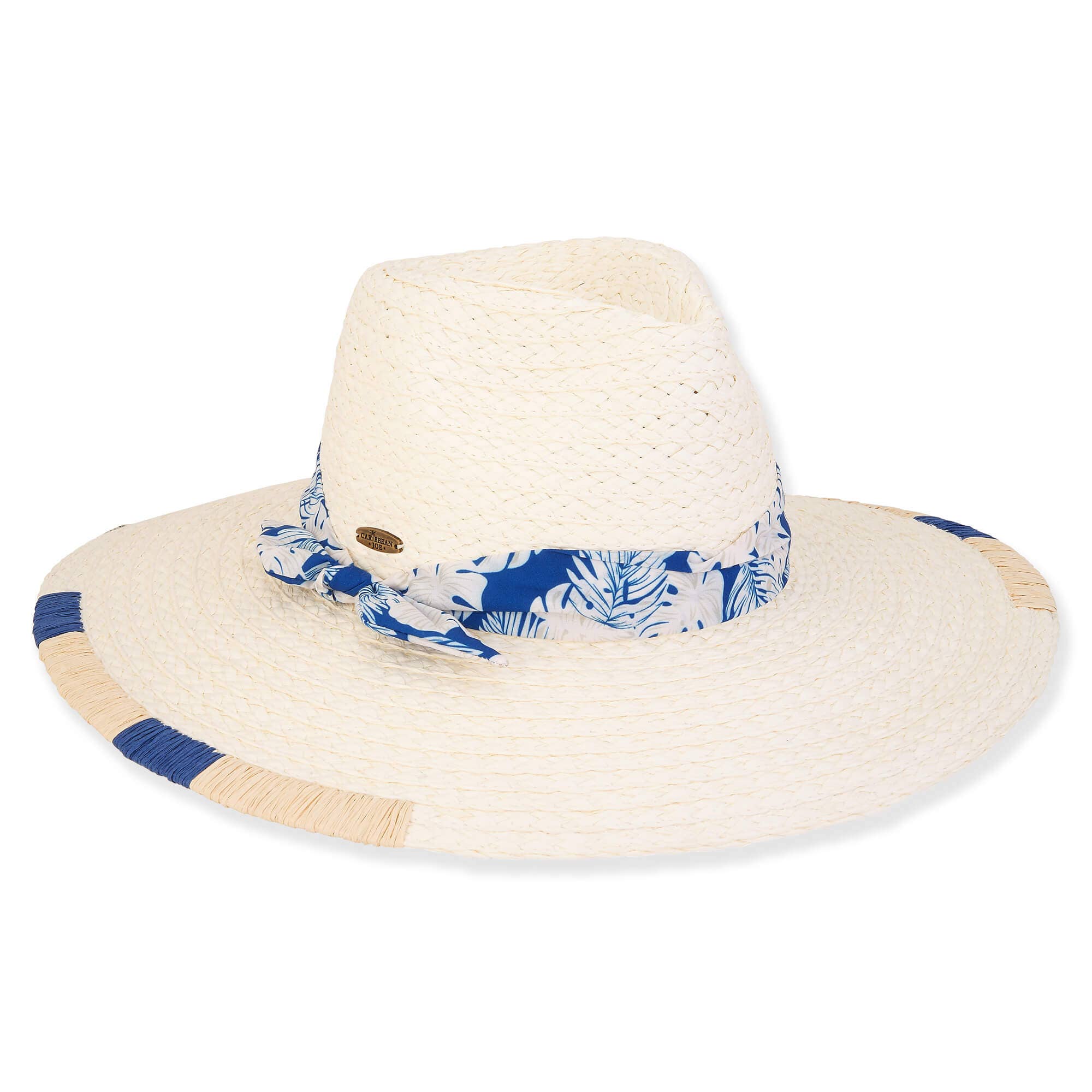 Ivory, Paperbraid Pinched Floppy, Brim 4"