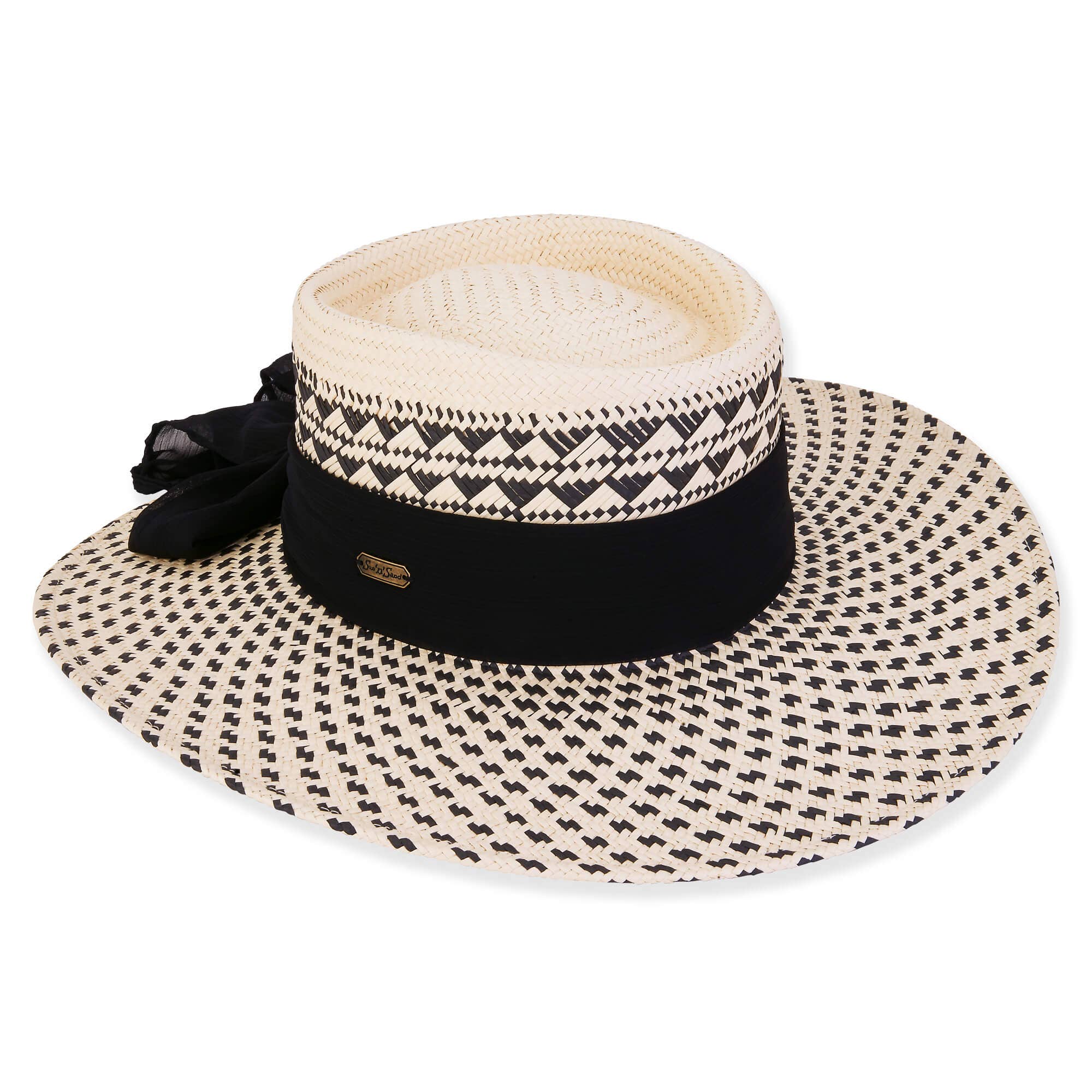 Black, Paper Straw Gambler, Brim 3.75"