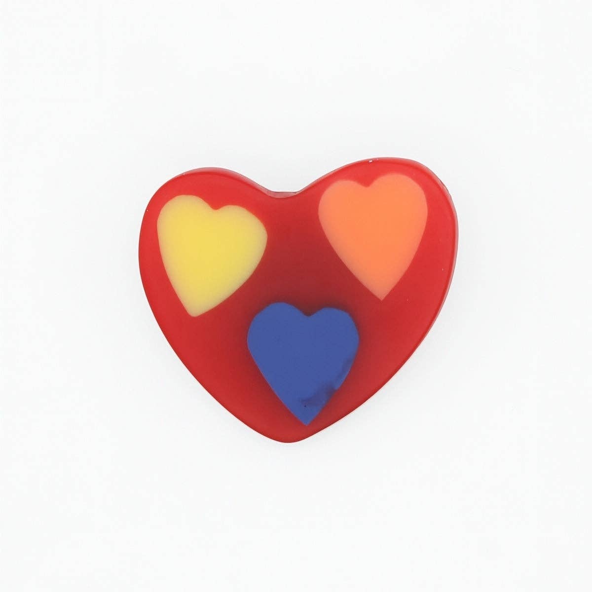 Red Multi Heart Brooch