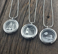 Lighthouse Glass Locket