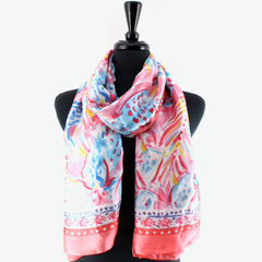 S25049 Freesia Satin-Feel Lightweight Scarf