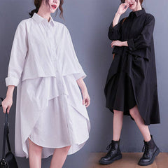 Relaxed Plus-Size Shirt Dress