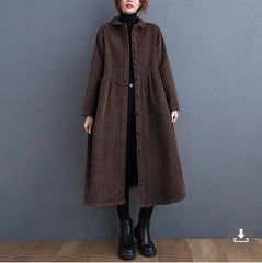 Relaxed Plus-Size Longline Coat