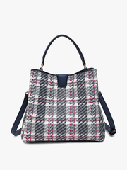 Tati Plaid Satchel w/ Inner Slip Pockets | M1951PLD