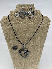 Heart Hypoallergenic Aluminum Jewelry Set
