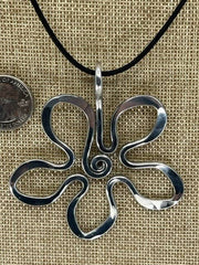 Flower Hypoallergenic Aluminum Pendant Necklace