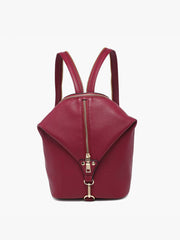 Linnette Foldover Clasp Backpack w/ Zip Compartment | BP2465