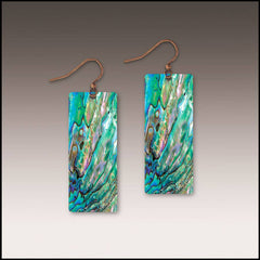 Abalone Waves Banner Handmade Earrings