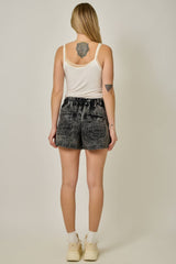 61487 Denim Washed Pull-On Shorts