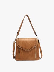 M2167 Lorelei Double Zip Crossbody – Whipstitch Trim