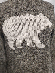 Cotton Country by Parkhurst Laurentian Bear Knit Sweater 83254