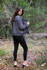 Lightweight Raw Edge Jacket (Charcoal Black)