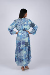 Enchanting Blue Meadow Blockprint Cover-Up
