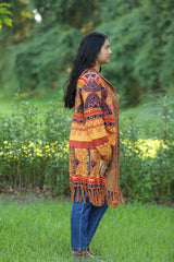 Autumn Radiance Boho Knit Cardigan with Tassels