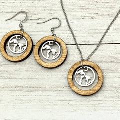Great Lakes Wooden Hoop Earrings
