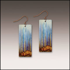 Cool Forest Banner Handmade Earrings