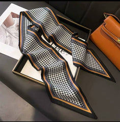 S26161 Printed 100% Polyester Skinny Scarf