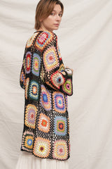 Granny Square Crochet Kimono Cardigan