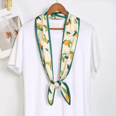 S26127 Fruit Pattern 100% Polyester Skinny Scarf