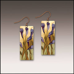 Calla Lily Purple Banner Handmade Earrings
