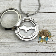 Mackinac Bridge Glass Locket