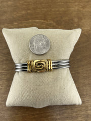 Mixed Metal Spiral Square