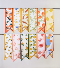 S26127 Fruit Pattern 100% Polyester Skinny Scarf