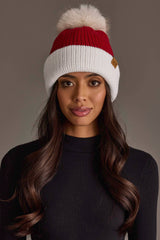 Red & White Santa Pom Hat