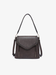 M2167 Lorelei Double Zip Crossbody – Whipstitch Trim