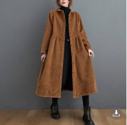 Relaxed Plus-Size Longline Coat