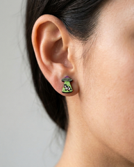 UFO Cow Abduction Stud Earrings #3168