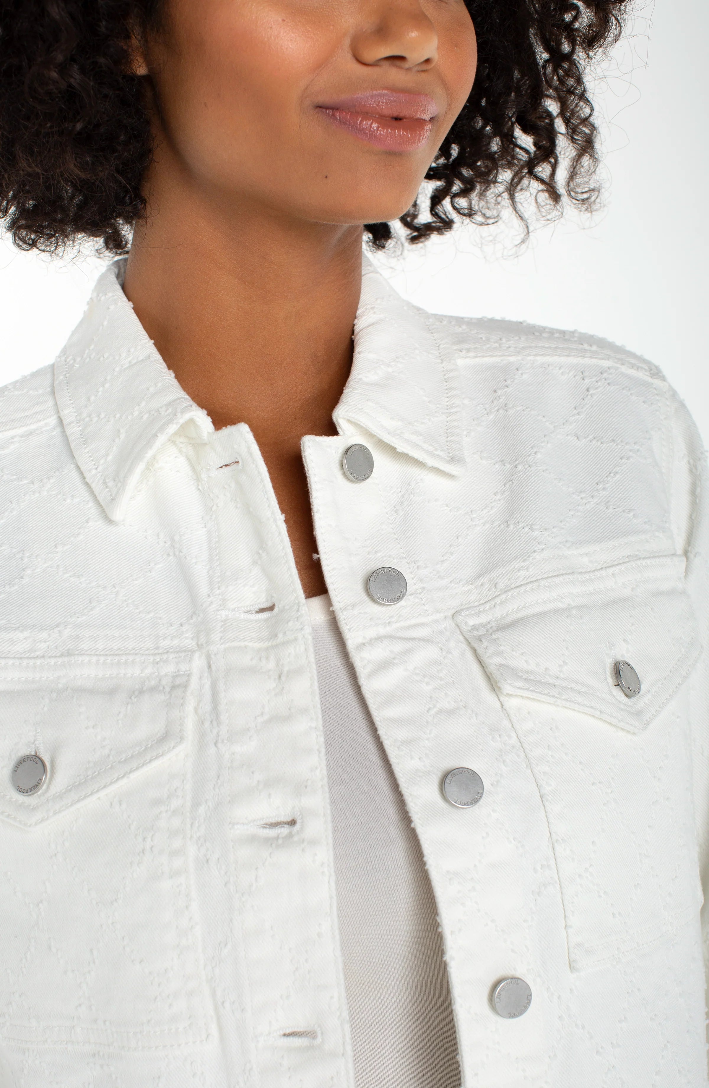 Liverpool Bracelet Length High Cuff Cropped Jacket LM1C94WPD