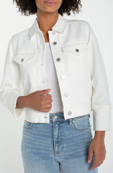 Liverpool Bracelet Length High Cuff Cropped Jacket LM1C94WPD