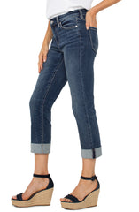 Liverpool LM2150F88 Charlie Crop Wide Rolled Cuff in Wells