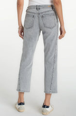 Liverpool Kennedy Straight Denim with Seaming Detail in Alpine Grey LM3150EQQ