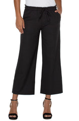 Liverpool Jeans LM4463TS29 Pull-On Tie Waist Wide Leg Ankle Pant
