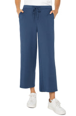 Liverpool LM4582C9 Cloud 9 Pull-On Wide Leg Crop in Prussian Blue