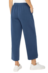Liverpool LM4582C9 Cloud 9 Pull-On Wide Leg Crop in Prussian Blue