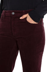 Liverpool Jeans LM4656CD7 Hannah Flare Corduroy in Blackberry