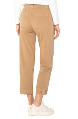 Liverpool LM7949L12 Utility Crop w/ Tab Hem in Desert Camel
