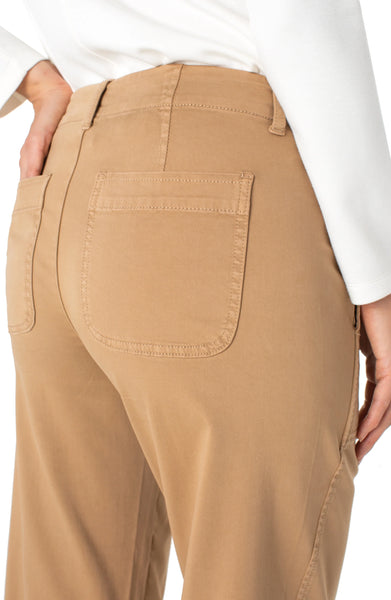 Liverpool LM7949L12 Utility Crop w/ Tab Hem in Desert Camel