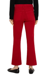 Liverpool Jeans LM7A28F81 Gia Glider Crop Flare in Carnelian (Red)