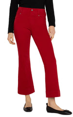 Liverpool Jeans LM7A28F81 Gia Glider Crop Flare in Carnelian (Red)