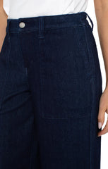 Liverpool LM7A61FK2 Wide Leg Denim Cargo Crop