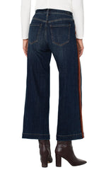 Liverpool LM7A80CH4 Stride Wide Leg Jeans with Velvet Trim
