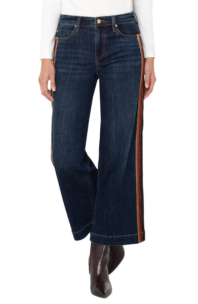 Liverpool LM7A80CH4 Stride Wide Leg Jeans with Velvet Trim