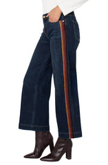 Liverpool LM7A80CH4 Stride Wide Leg Jeans with Velvet Trim