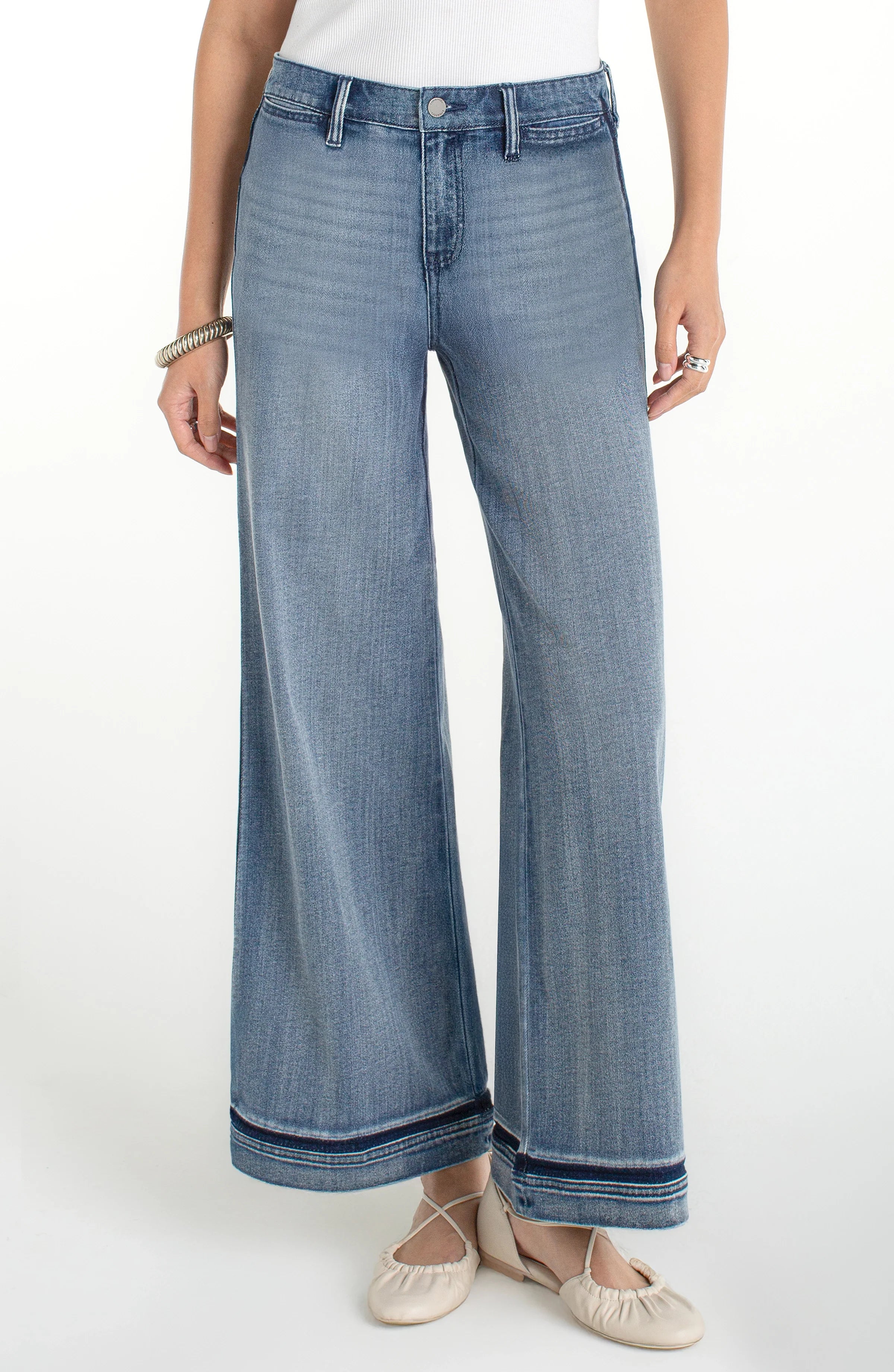 Liverpool Super Stride Wide Leg with Shadow Cuff LM7B31SSL
