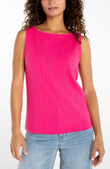 Liverpool Sleeveless Boat Neck Rib Knit Top LM8747K61